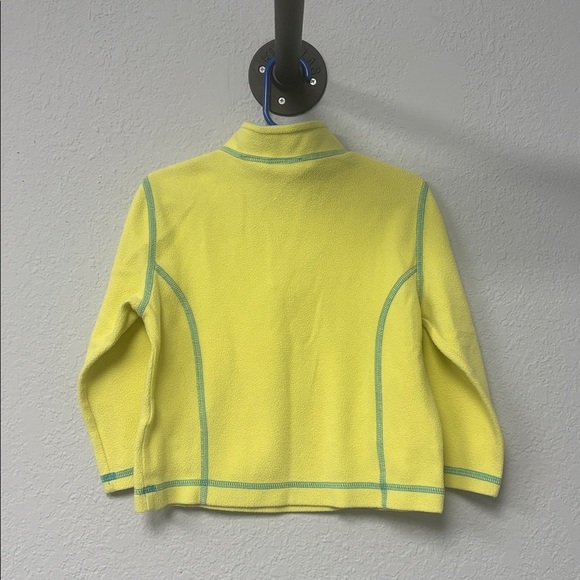 L.L. Bean Canary Yellow 3T 1/3 Zip Fleece with Aqua Accents, Exclnt Cndtn. - Picture 5 of 7